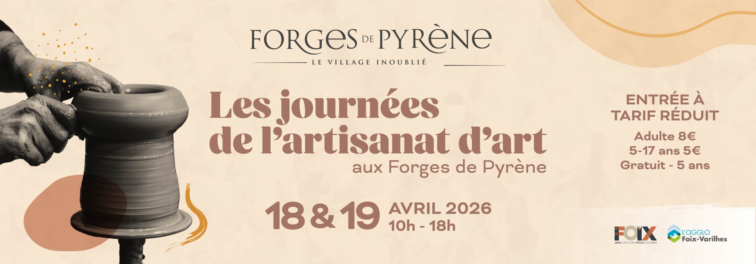 1200x420px-journees-artisanat-forges-bougeotte Visuel des Journées de l'artisanat aux Forges de Pyrène les 18 et 19 avril 2026